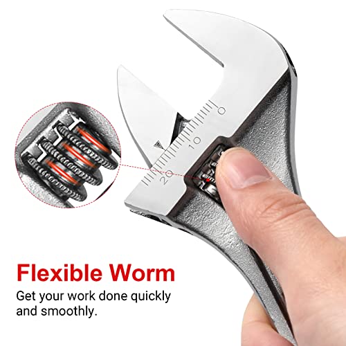 Jetech 6 Inch Adjustable Wrench With Softgrip Handle - Professional Shifter Spanner With Wide Caliber Opening #TOP2
