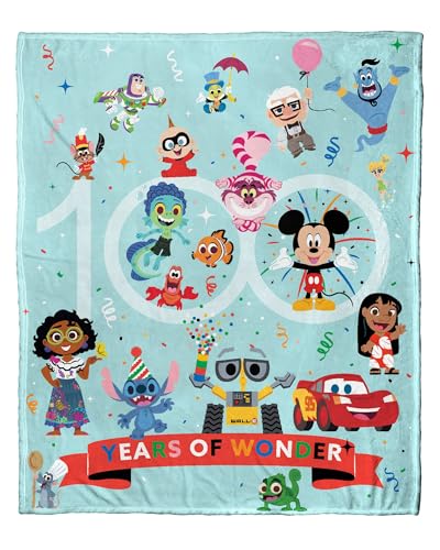 Northwest Disney 100 Silk Touch Throw Blanket 50 x 60 Years of Wonder