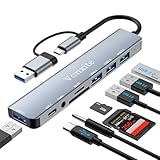 【Sûr et Durable】Doté d'une puce intelligente avancée et optimisée ainsi que d'un système de dissipation thermique fiable,ce hub usb garantit la sécurité de vos appareils et de vos données.Il protège les appareils connectés contre les dommages causés par la surchauffe,les courts-circuits, les surtensions et les surintensités,assurant ainsi un transfert de données stable et rapide. Le câble a fait l'objet de nombreuses améliorations pour résister à plus de 20 000 flexions,efficacement les dommages et l'usure.Ce hub USB C présente un design fin et léger,ce qui le rend facile à transporter.Voyants lumineux vous permettent de vérifier à tout moment l'état de la connexion avec votre ordinateur.