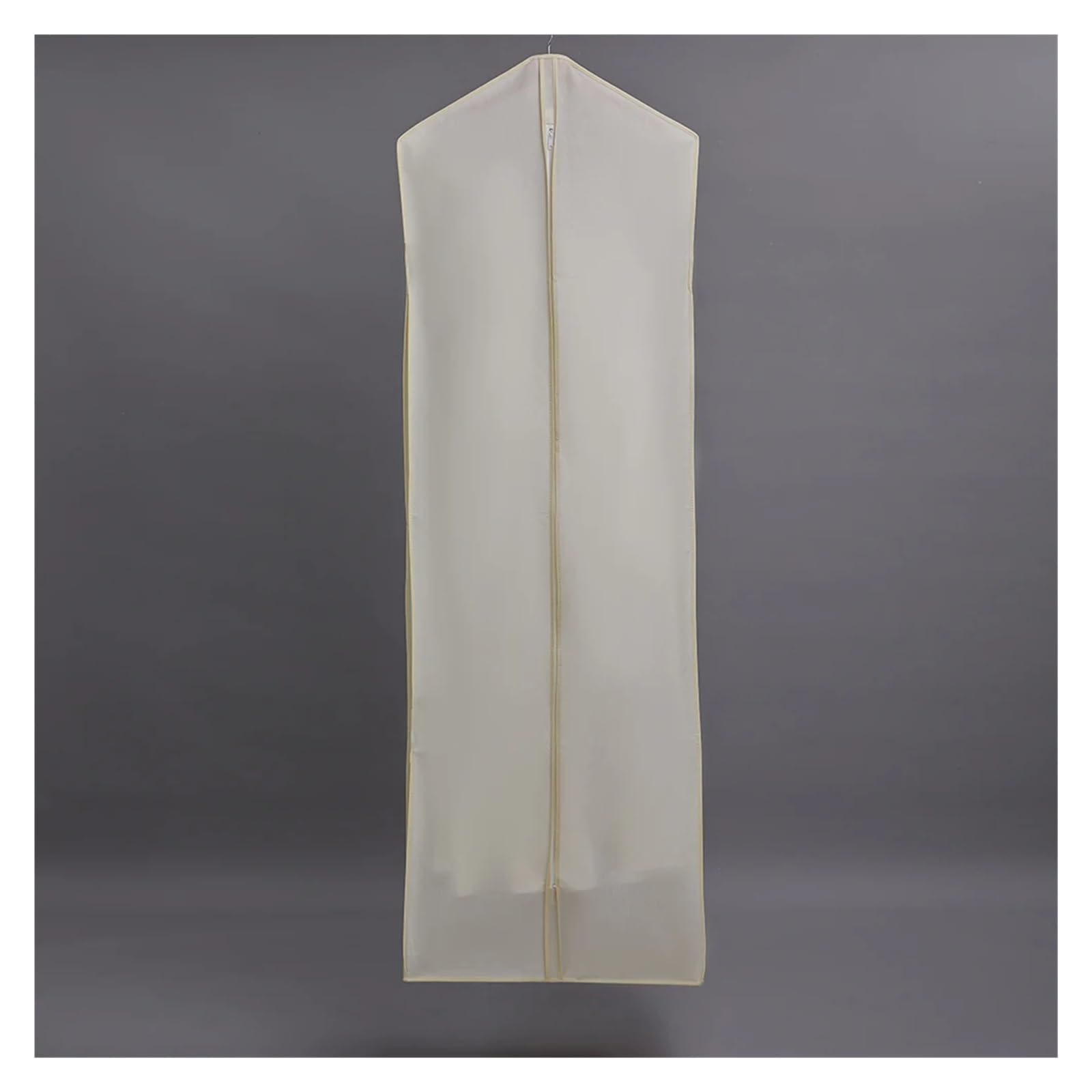 Bolsa de almacenamiento for vestidos novia tela no tejida engrosada, doble propósito, duradera, con cremallera completa, funda protectora for para Trajes, Abrigos(Beige)