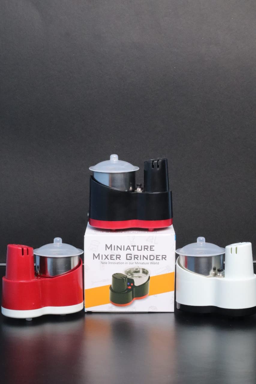 Working Miniature Mixer Grinder - Hold In Your Hand, Black, Maroon, White