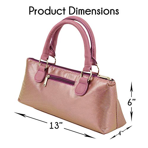 Image of Primeware Wine Clutch Bag (Thermal Insulated) Trendy Women's Carry Tote | Holds Red & White 750mL Bottles | Trendy Fashion | Incl. Portable Waiter-Style Corkscrew
