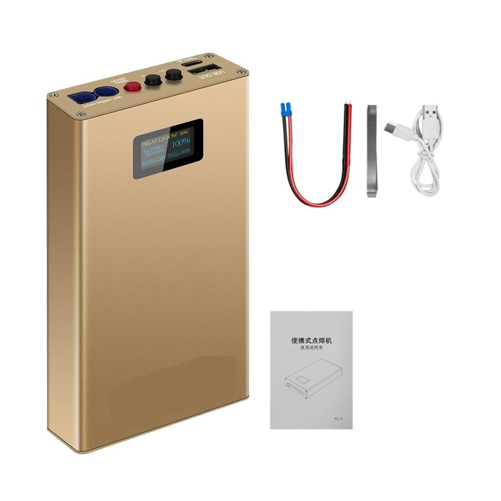 Portable Spot Welder Adjustable Battery Welding Machine Tools 0.12/0.15mm Nickel for 8awg Pens The Weld is Strong