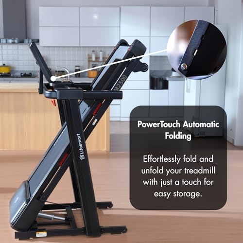 Image of Lifesmart PowerTouch Folding Treadmill for Home | Brushless Motor, 10% Incline & -3% Decline, Auto Folding, 14 MPH, Heavy Duty Treadmill
