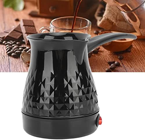 Miniatura 3 de Asixxsix Cafetera eléctrica turca, cafetera portátil de acero inoxidable ABS con sistema doble, cafetera de calefacción uniforme con mango extraíble