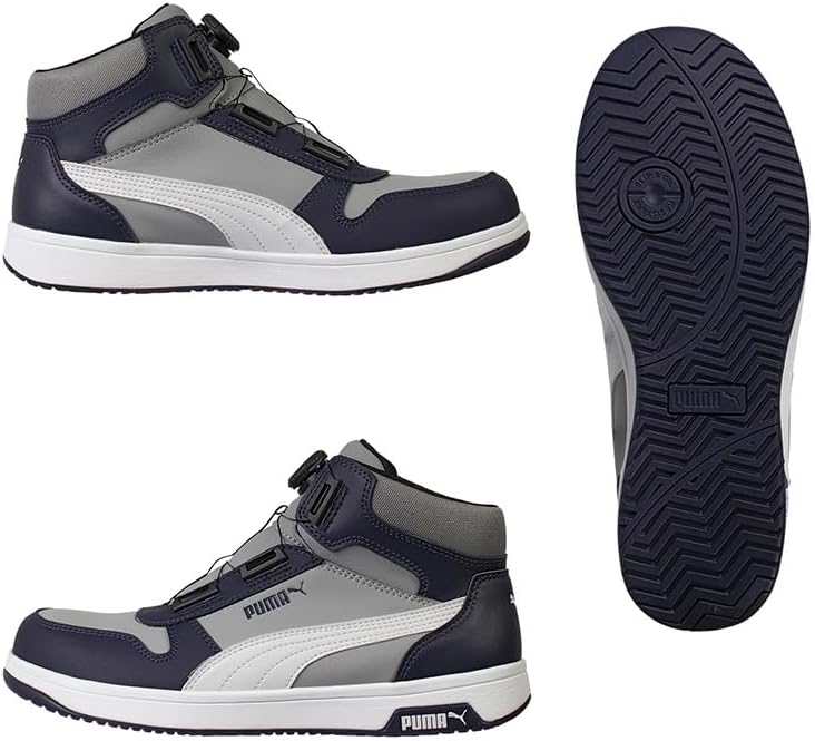 PUMA(プーマ) 安全靴 フロントコート ディスク ミッドカット グレー