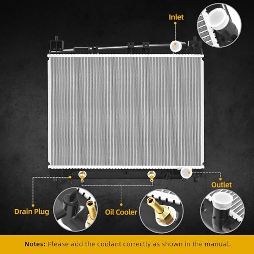 Image of DWVO Radiator Complete Radiator Compatible with 2000-2005 Toyota Echo Base 1.5L, Fit for 2004-2006 Scion xB Base 1.5L, Replace CU2305 SC3010102 1640021080