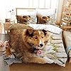 Chow beddengoed, 160 x 200 cm, microvezel, anti-allergeen, 3D omkeerbaar, incl. 2 kussenslopen, bruin