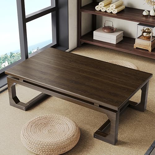 Table de chevet compacte pliable 60x40x28cm table de sol design japonais