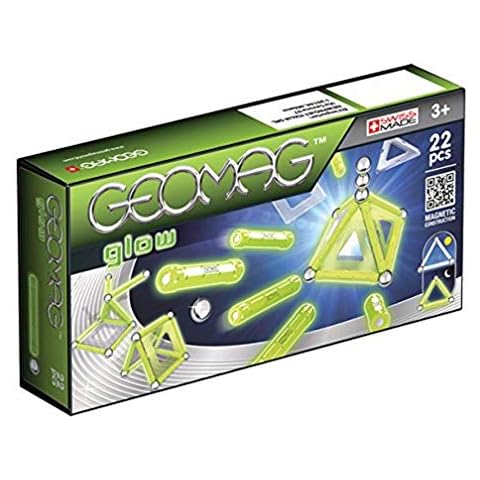 Geomag 334 - Classic Glow, 22 Pieces - Educational Building Set with Magnetic rods Cover