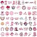 55Pcs Disco Cowgirl Pink Stickers, Waterproof, Laptop, Skateboard, Pink Preppy Decor Suitable for Children, Teens, and Adults, Ideal for Water Bottles, Laptops, and Cups Party Supplies(Colourful-2)