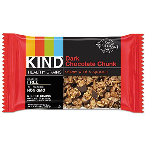 Kind 18082 Healthy Grains Bar, Dark Chocolate Chunk, 1.2 Oz, 12/Box (Knd18082) #TOP5
