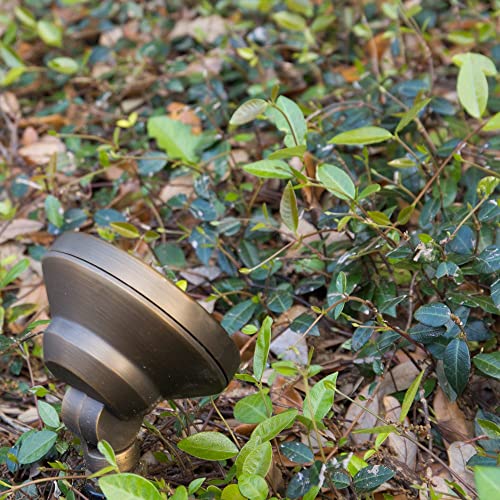 Volt Cast Brass 12V Round Wall Wash Flood Light (Bronze) With 3W 2700K G4 Led Bulb #TOP5