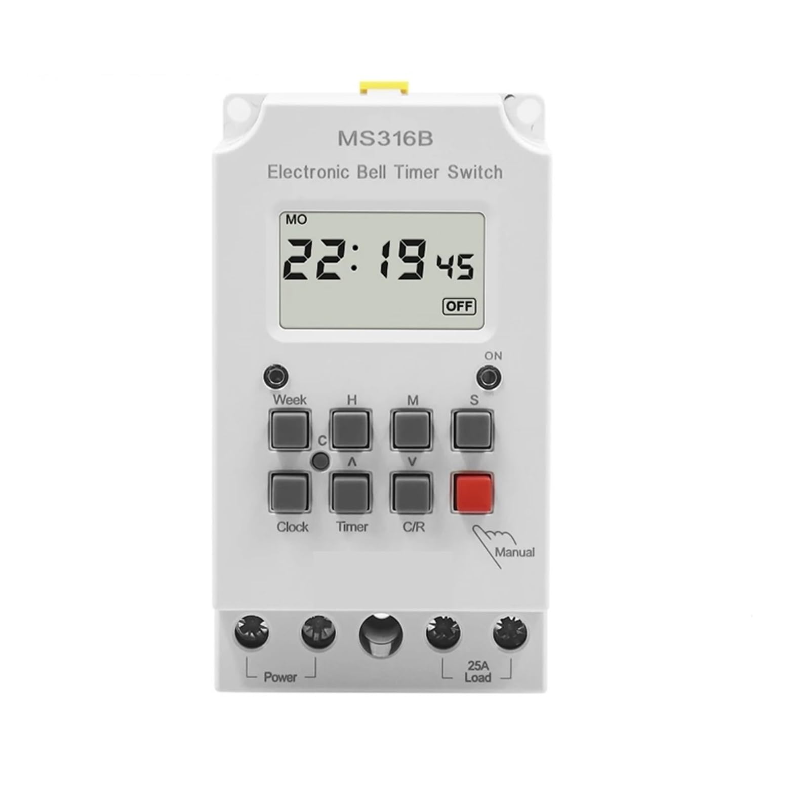 Timer programmabile 220V 25A 68 ON, regolatore del Tempo della campanella della Scuola