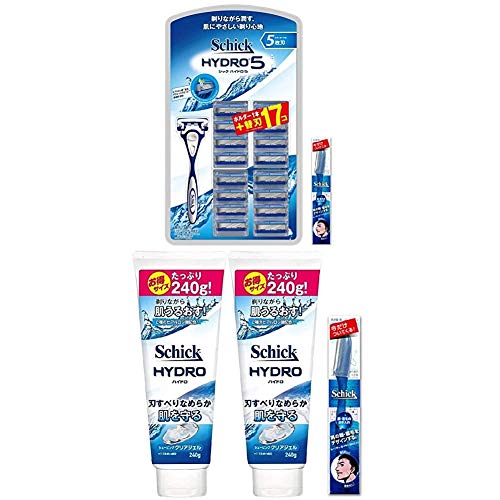最安値 シック ジャパン シック Schick 5枚刃 ハイドロ5 クラブパック 本体 替刃17コ付 おまけ付きの価格比較