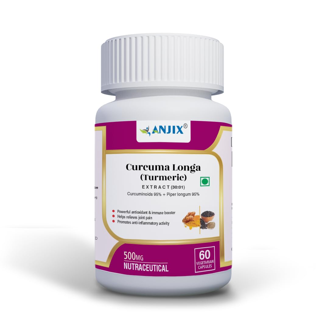 Curcumin Capsules 500mg 95% Curcumin with Piperine for Good Health Capsule, Turmeric Capsules Helps Boost immunity, Brain Health & Arthritis Relief, 60 Veg, Capsule in Bottle-image-38