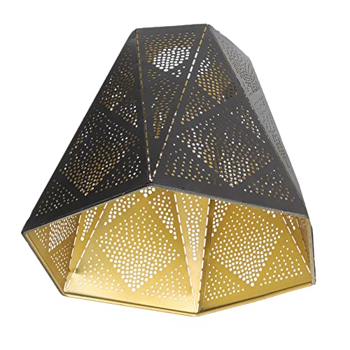 Minkissy Metal E27 Lamp Shade Replacement Hollow- Out Star Shadow Light Cover Geometric Clip- On Lampshade Light Shades For Candelabra Chandeliers Table Desk Lamp #TOP27