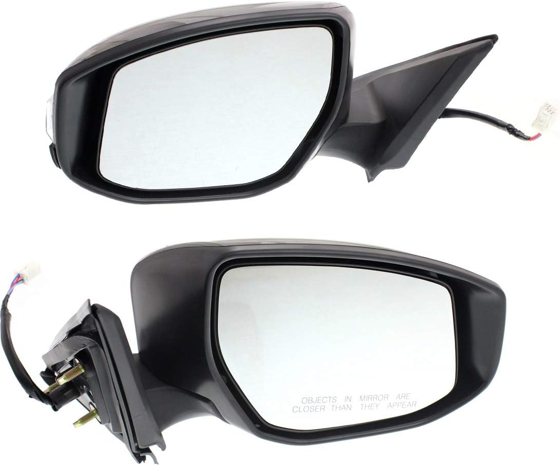 Kool Vue Driver & Passenger Side Power Non-Heated Mirrors for Nissan Altima 2013-2018 With Signal Light Paintable Sedan