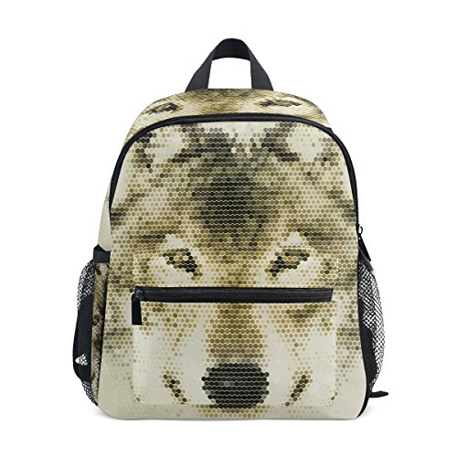 Mochila Escolar para niños de 3 a 8 años de Edad  Doble Hombro Lobo