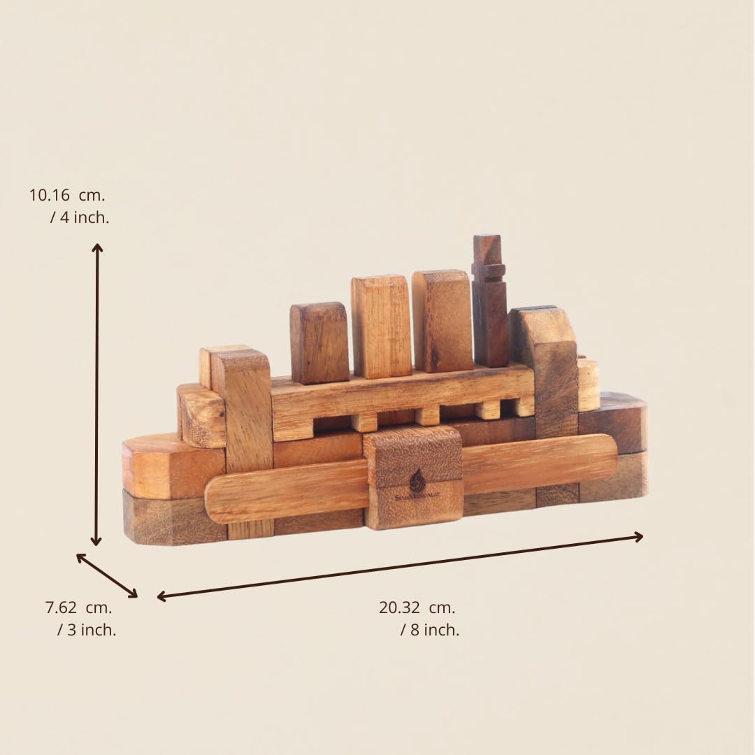 Amazon.com: Wooden Kumiki Brain Teaser Puzzle for Adults