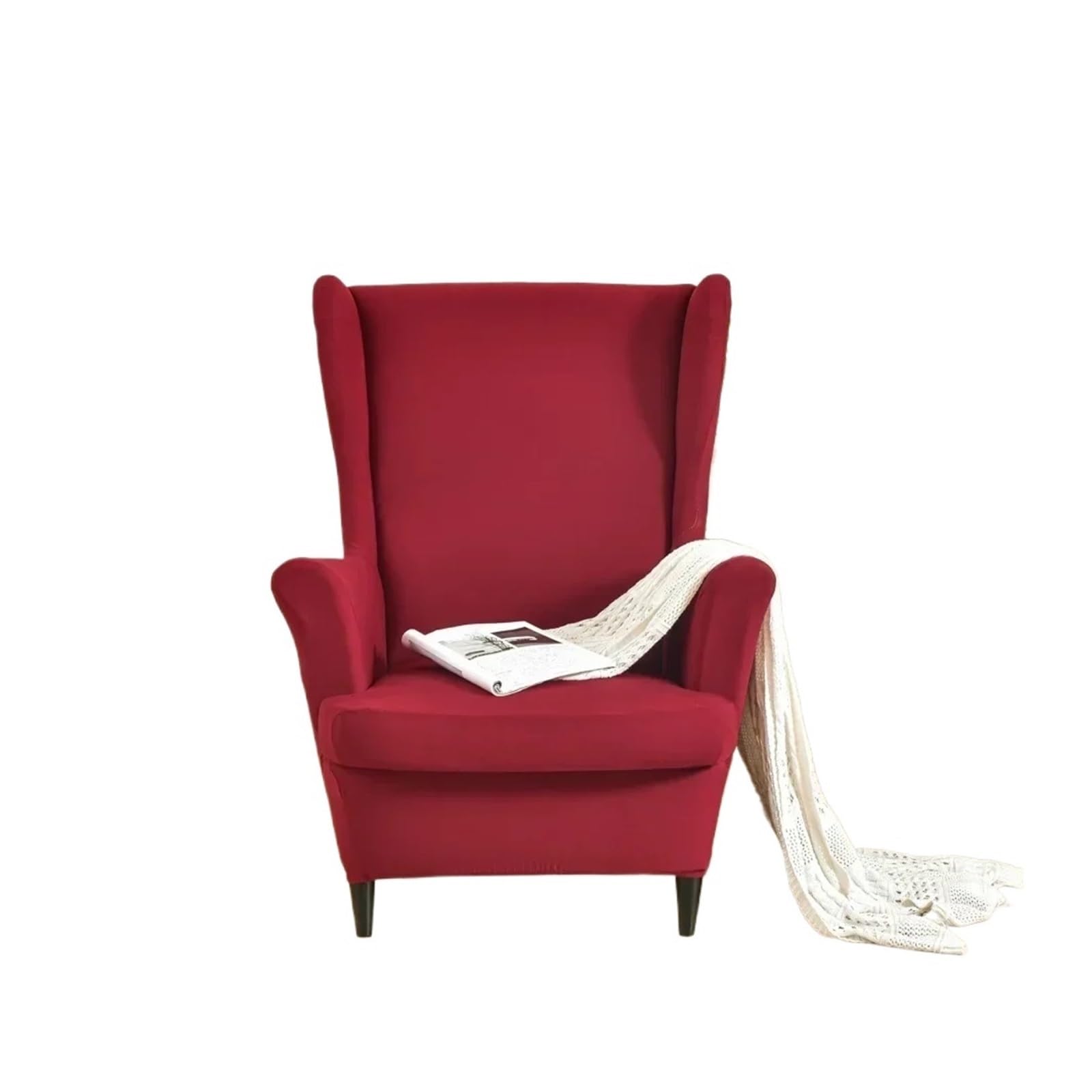GCYEIDMA Wing Chair Slipcover Flower Wing Chair Cover Stretch Armchair Covers Removable Relax Sofa Slipcovers(Style-31)