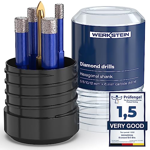 Diamond Drill Bit Set - 5Pcs for Tile & Glass