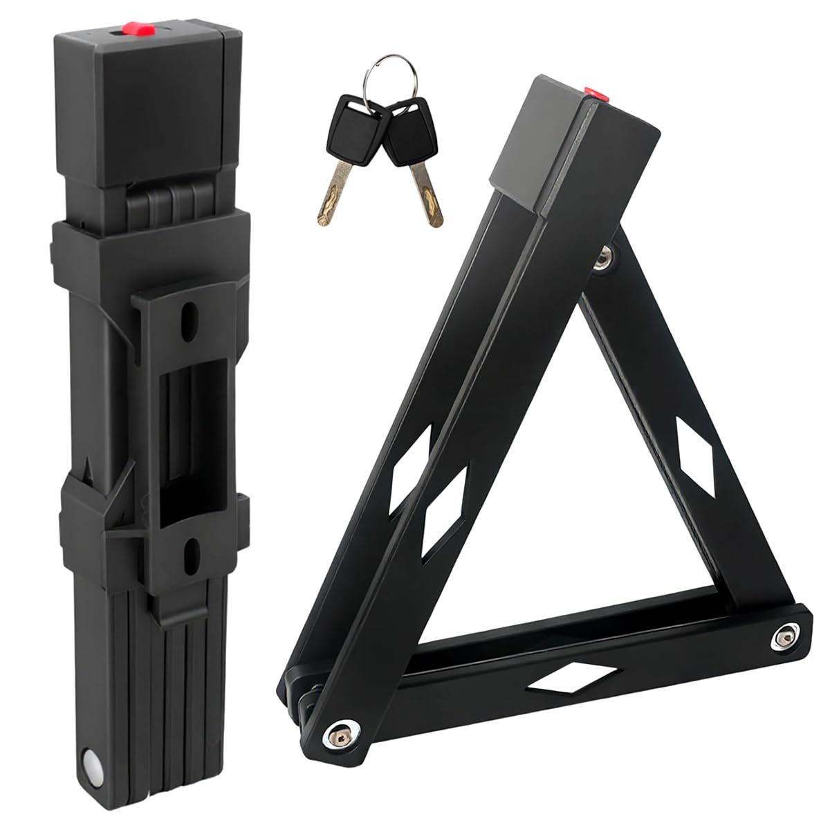 Antivol de vélo pliable avec clé pour une grande sécurité, antivol de vélo de qualité supérieure avec maillons robustes pour vélo, vélo électrique, scooter et scooter électrique