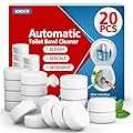 USKICH 20 Pack Toilet Bowl Cleaner Tablets,White Automatic Toilet Tank Cleaners, Long-Lasting Household Toilet Cleaners,Toilet flush Cleaning & Deodorizer