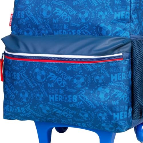 Mochila De Rodinha Escolar Infantil Sestini Paris PSG Azul
