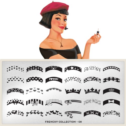 Preisvergleich Produktbild MoYou-London Nageldesign FRENCHY Schablonen neue Kollektion 08