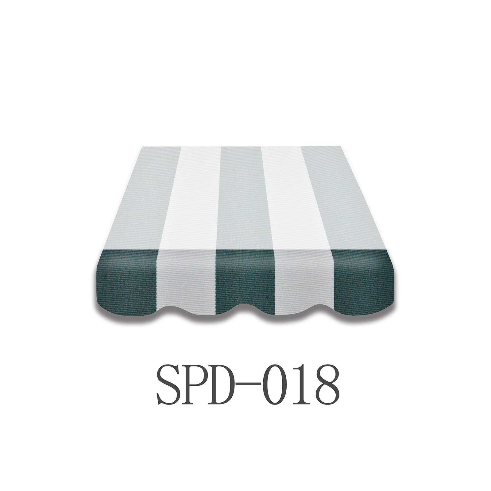 VANA Markisenstoff Volant für 4 m Markise Ersatzstoff Markisentuch Bespannung Sonnenschutz, nur Volant, fertig genäht, Maß 3,83 x 0,21 m, Design SPD018