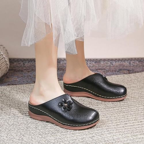 Clogs for Women Close Toe Orthopedic Sandals with Arch Support Summer Slip On Wedge Sandals Comfortable Buckle Slingback Mules3