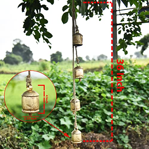 Giant-Cow-Bells-Set-Rustic-Vintage-Lucky-Harmony-Cow-Bells-On-Rope-4-Inch-4-Bells-Cluster-Wall-Hanging-Decor-Harmony-Bells-36-Inch-Long-Hanging-Bell-Set Giant Cow Bells Set Rustic Vintage Lucky Harmony Cow Bells On Rope 4 Inch 4 Bells Cluster Wall Hanging Decor Harmony Bells 36 Inch Long Hanging Bell Set