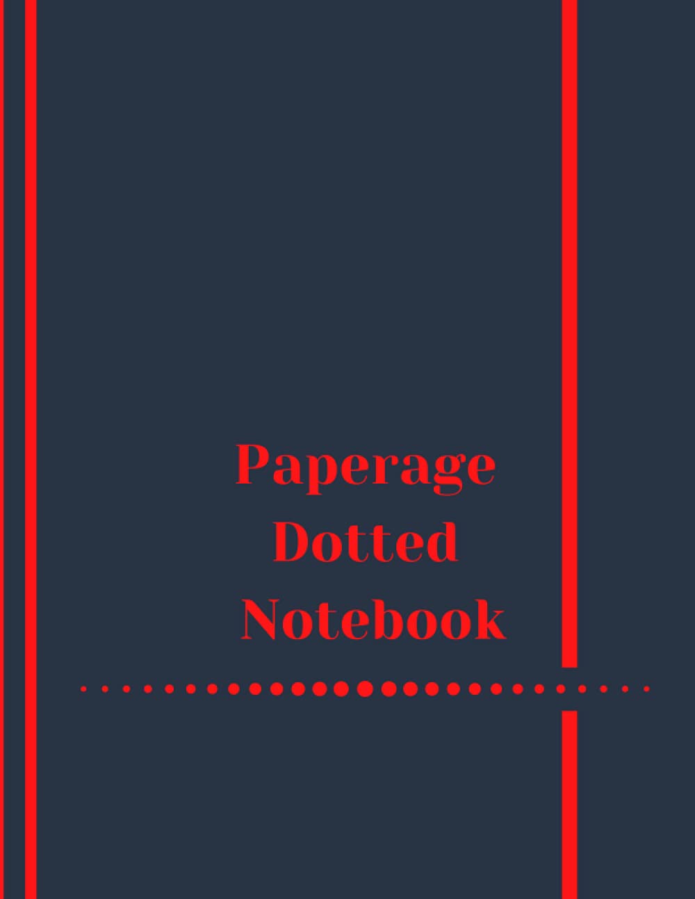 paperage dotted notebook: Dotted Grid Paper Large 8.5 X 11 Inch- Dotteds Notebook
