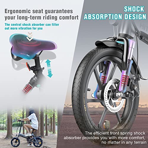 HITWAY Electric Bike Lightweight 250W Electric Foldable Pedal Assist E-Bike with 7.5Ah Battery, 16inch, for Teenager and… - Image 7