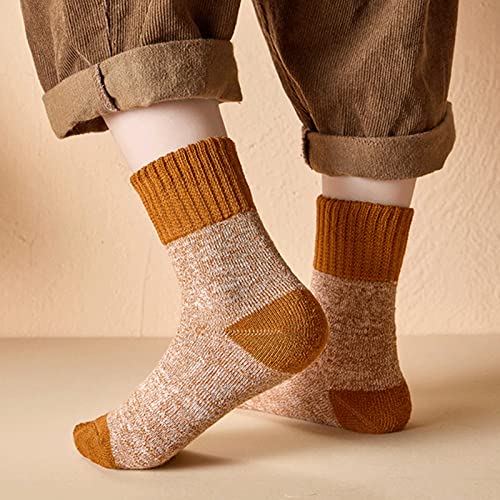 5 Pairs Kids Winter Warm Wool Socks Toddlers Boys Girls Cotton Thick Cozy Crew Socks3