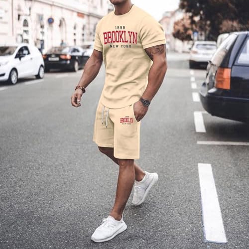 T-shirt d'été pour homme et son short assorti ensemble décontracté ample