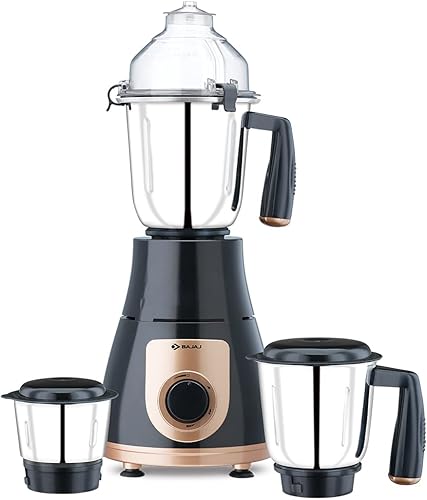 Bajaj Amoladora mezcladora GX-3701 750W con función Nutri-Pro, 3 tarros, color negro