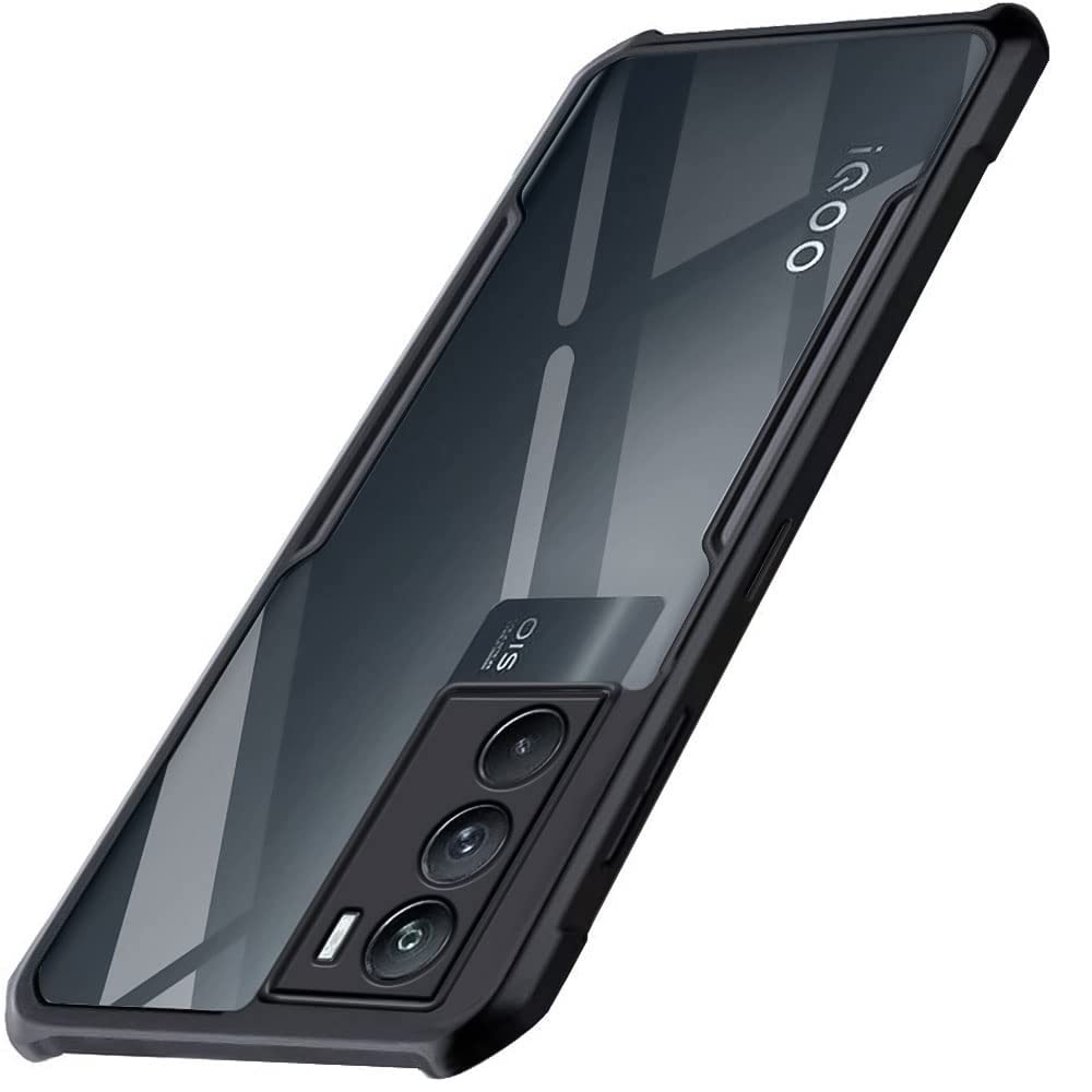 WOW IMAGINE Shock Proof Clear Back Cover Case Mobile Cover for iQOO 9 SE 5G (Hard | Hybrid PC + TPU | Full Armour Device & Camera Protection | Black) (B09WVRFLNN) Amazon Price History, Amazon Price Tracker