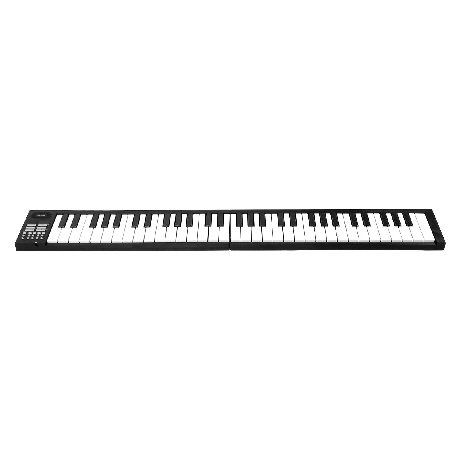 Karlak Pianoforte Digitale Portatile Pieghevole a 61 Tasti con Funzione Didattica per Principianti, Tastiera Elettronica Nera con Borsa, Cavo di Alimentazione USB, Display LED per Viaggi a Casa,