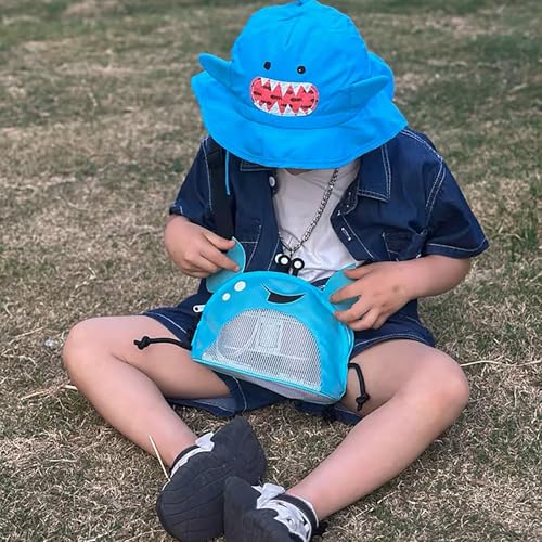 Image of Kids Mesh Beach Bag, Cute Crab-Shaped Seashell Collecting Bag with Adjustable Strap for Holding Shell Beach Toy