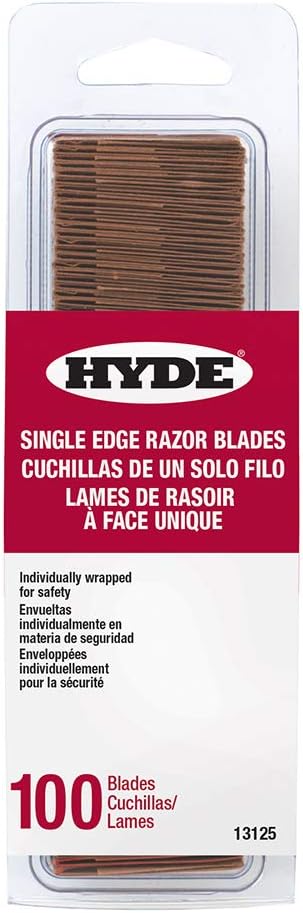 HYDE 13125 Single Edge Razor Blades, 100 Pack