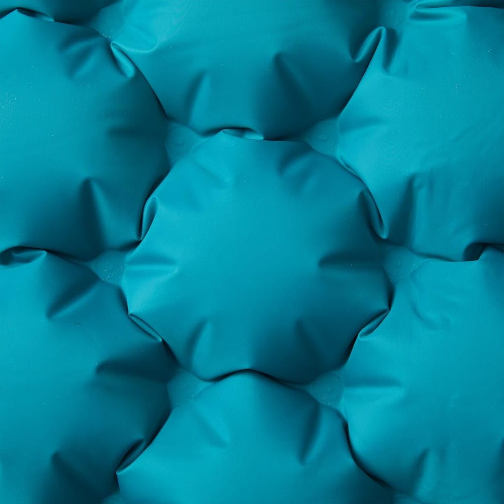 Colchoneta doble con cojín autoinflable azul para senderismo, playa, viaje, tienda de campaña