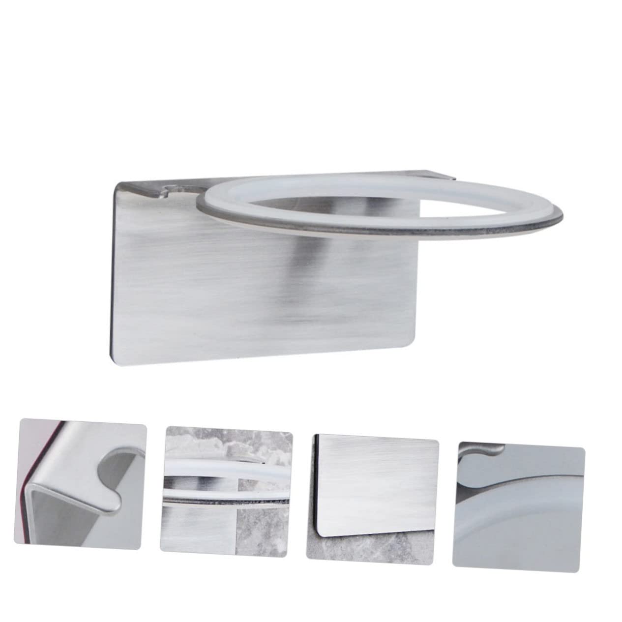 Didiseaon 3pezzi Portasciugacapelli Acciaio Inossidabile Foratura Per Asciugacapelli Design e Per Bagno e Casa