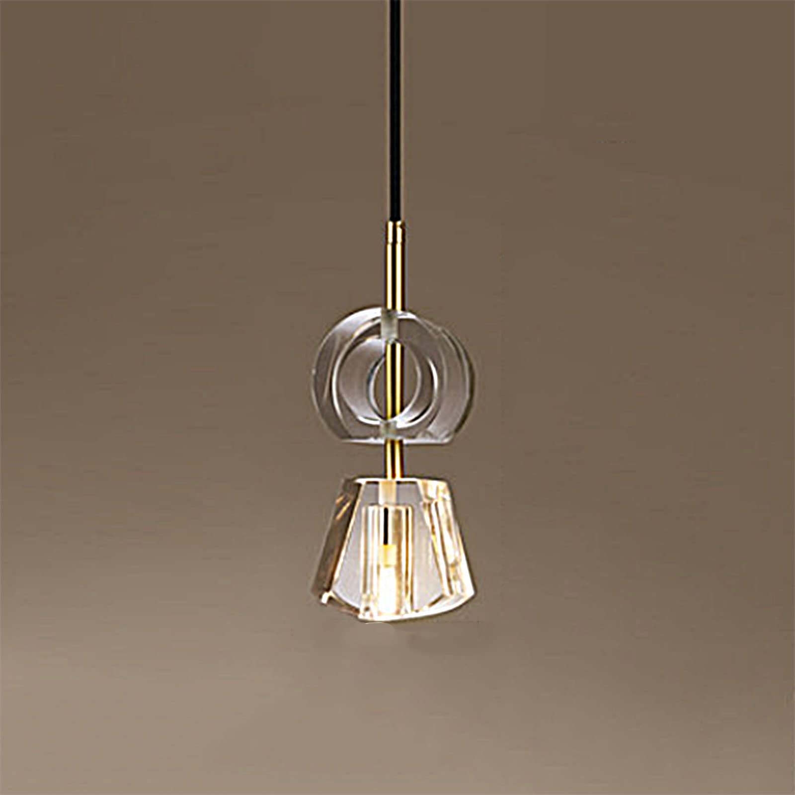 Suspension de plafond en cristal LED au design moderne et luxueux
