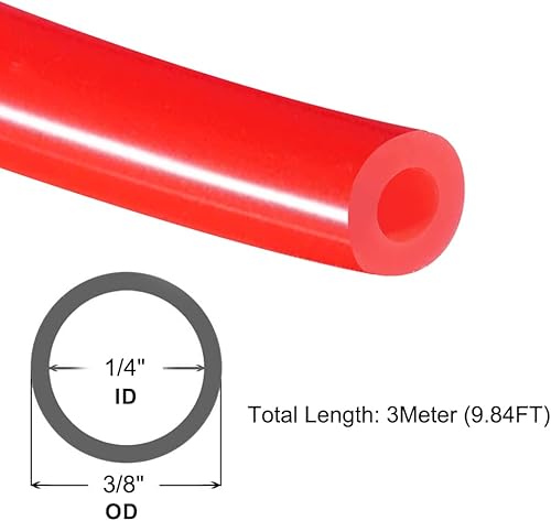Miniatura 8 de QuQuyi Manguera de tubo de vacío de silicona de 58 pulgadas (0.630in) de diámetro interior x 34 pulgadas de diámetro exterior, tubo de silicona