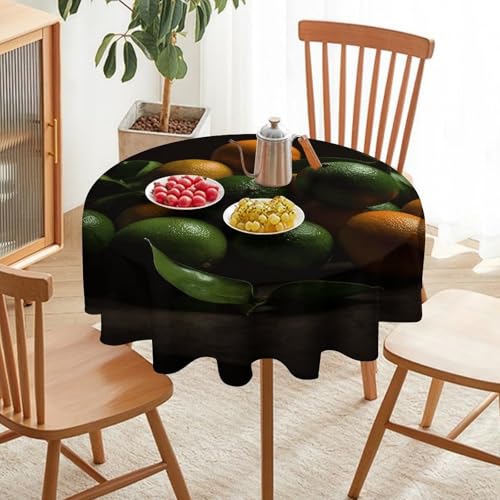 Nappe ronde 127 cm imperméable et antitache pour table de salle à manger - 7
