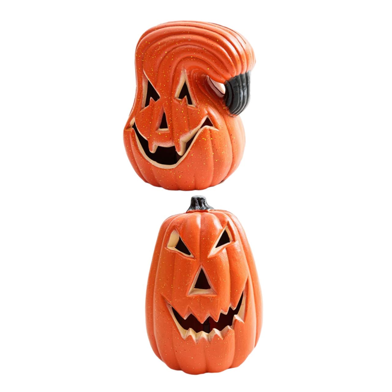 Toddmomy 2Pcs LED Pumpkin Lamps for Halloween Decor Creative Battery Powered Tabletop Adornments Unique Night Light and Desktop Decoration for Halloween Scene