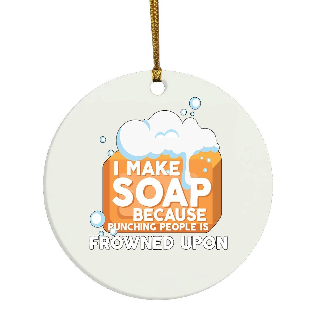 Soap Making Funny - Soap Maker Punch Christmas Ornament
