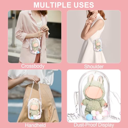 Image of AICase Protective Case for Labubu Plush Doll,Clear Bag for Stadium Events Crossbody Doll Bag Accessories Stadium Approved Clear Purse for Kpop Ozzy Stray Ateez Saja Concerts Sports Festivals 3